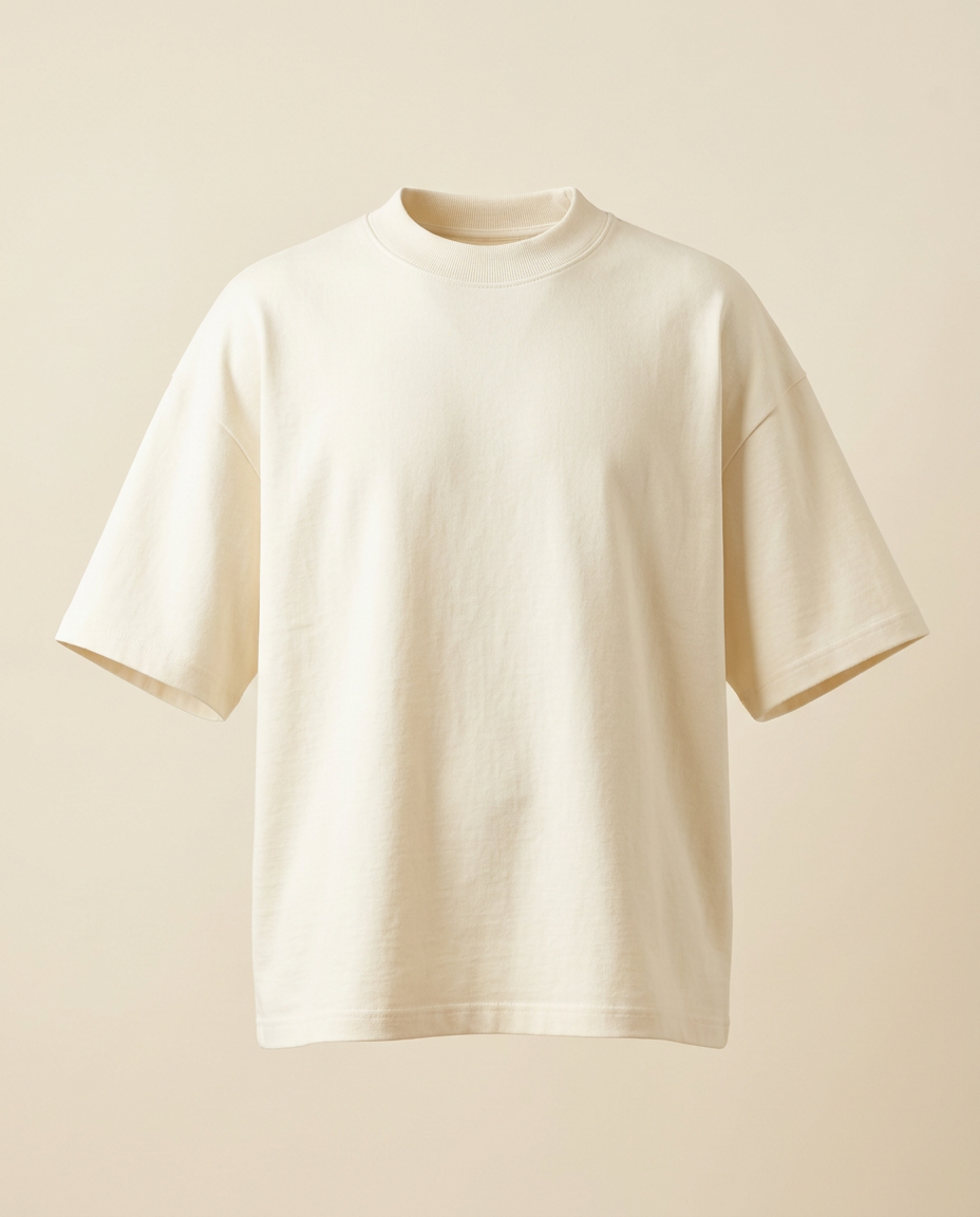 Structure Tee in Ivory, front view